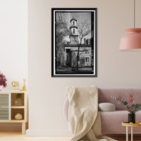 Historic Framed Print, St. John's Church, Sixteenth & H Streets Northwest, Washington, District of Columbia, DC - 3,  17-7/8" x 21-7/8"
