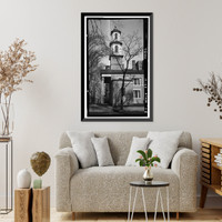 Historic Framed Print, St. John's Church, Sixteenth & H Streets Northwest, Washington, District of Columbia, DC - 3,  17-7/8" x 21-7/8"