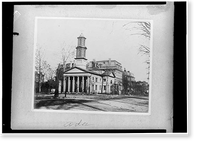 Historic Framed Print, St. John's Church, Sixteenth & H Streets Northwest, Washington, District of Columbia, DC - 7,  17-7/8" x 21-7/8"