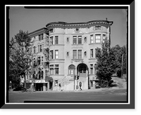 Historic Framed Print, 1800 Connecticut Avenue, Northwest (House), Corner of Florida Avenue, Washington, District of Columbia, DC,  17-7/8" x 21-7/8"