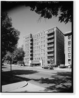 Historic Framed Print, 2929 Connecticut Avenue (Apartment Building), Washington, District of Columbia, DC,  17-7/8" x 21-7/8"