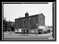 Historic Framed Print, Adas Israel Synagogue, Third & G Streets Northwest (moved from Sixth & G, Washington, District of Columbia, DC,  17-7/8" x 21-7/8"