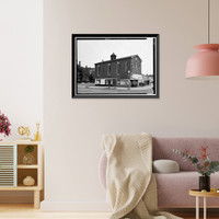 Historic Framed Print, Adas Israel Synagogue, Third & G Streets Northwest (moved from Sixth & G, Washington, District of Columbia, DC,  17-7/8" x 21-7/8"