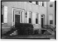 Historic Framed Print, Peter Houses, 2618-2620 K Street Northwest, Washington, District of Columbia, DC,  17-7/8" x 21-7/8"