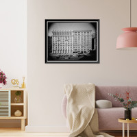 Historic Framed Print, Evening Star Building, Northwest corner of Eleventh Street & Pennsylvania, Washington, District of Columbia, DC,  17-7/8" x 21-7/8"