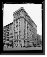 Historic Framed Print, Evening Star Building, Northwest corner of Eleventh Street & Pennsylvania, Washington, District of Columbia, DC,  17-7/8" x 21-7/8"