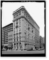 Historic Framed Print, Evening Star Building, Northwest corner of Eleventh Street & Pennsylvania, Washington, District of Columbia, DC,  17-7/8" x 21-7/8"