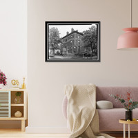 Historic Framed Print, George Fraser House, R & Twentieth Streets, Washington, District of Columbia, DC,  17-7/8" x 21-7/8"