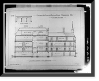 Gallaudet College, College Hall, Seventh & Florida Avenue Northeast, Washington, District of Columbia, DC - 7, Antique Print