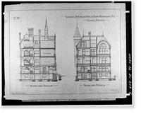 Gallaudet College, College Hall, Seventh & Florida Avenue Northeast, Washington, District of Columbia, DC - 8, Historic Print