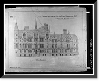 Gallaudet College, College Hall, Seventh & Florida Avenue Northeast, Washington, District of Columbia, DC - 9, Antique Poster