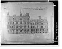 Gallaudet College, College Hall, Seventh & Florida Avenue Northeast, Washington, District of Columbia, DC - 9, Antique Poster