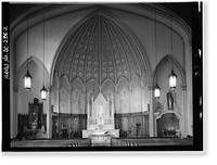 Immaculate Conception Church, Eighth & N Streets, Northwest, Washington, District of Columbia, DC - 2 Classic, Antique Print