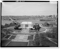 Lincoln Memorial, West Potomac Park, Washington, District of Columbia, DC - 4, Vintage Print