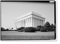 Lincoln Memorial, West Potomac Park, Washington, District of Columbia, DC - 14, Vintage Print