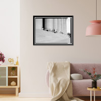 Historic Framed Print, Lincoln Memorial, West Potomac Park, Washington, District of Columbia, DC - 21,  17-7/8" x 21-7/8"