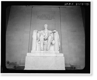 Historic Framed Print, Lincoln Memorial, West Potomac Park, Washington, District of Columbia, DC - 131,  17-7/8" x 21-7/8"