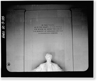 Lincoln Memorial, West Potomac Park, Washington, District of Columbia, DC - 133, Historic Reproduction