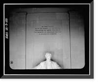 Lincoln Memorial, West Potomac Park, Washington, District of Columbia, DC - 133, Historic Reproduction