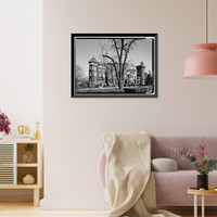 Historic Framed Print, Logan Circle, Vermont Avenue, Rhode Island Avenue, & Thirteenth, Washington, District of Columbia, DC - 4,  17-7/8" x 21-7/8"