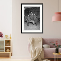 Historic Framed Print, Howitzer at Hero Land,  17-7/8" x 21-7/8"