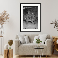 Historic Framed Print, Howitzer at Hero Land,  17-7/8" x 21-7/8"