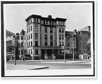 Thomas Building, M Street & Thomas Circle, Washington, District of Columbia, DC Classic, Vintage Poster