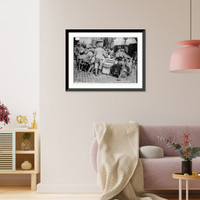 Historic Framed Print, Egyptian labor on deck in France,  17-7/8" x 21-7/8"