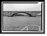 Historic Framed Print, Arlington Memorial Bridge, Spanning Potomac River between Lincoln Memorial &, Washington, District of Columbia, DC,  17-7/8" x 21-7/8"