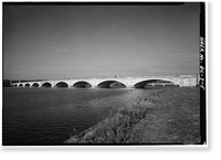 Historic Framed Print, Arlington Memorial Bridge, Spanning Potomac River between Lincoln Memorial &, Washington, District of Columbia, DC - 5,  17-7/8" x 21-7/8"