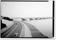 Arlington Memorial Bridge, Spanning Potomac River between Lincoln Memorial &, Washington, District of Columbia, DC - 8, Historic Print