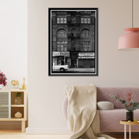 Historic Framed Print, Atlantic Building, 930 F Street, Northwest, Washington, District of Columbia, DC - 2,  17-7/8" x 21-7/8"