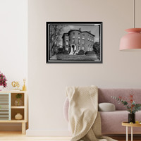 Historic Framed Print, Octagon House, 1799 (1741) New York Avenue, Northwest, Washington, District of Columbia, DC - 17,  17-7/8" x 21-7/8"
