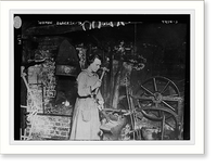 Historic Framed Print, Woman blacksmith .  Engl.,  17-7/8" x 21-7/8"