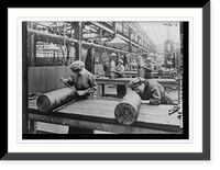 Historic Framed Print, Engl. women finishing a 9.2 shell,  17-7/8" x 21-7/8" Historic Framed Print, Engl. women finishing a 9.2 shell,  17-7/8" x 21-7/8"