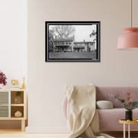 Historic Framed Print, Christ Church (Episcopal), Water & South State Streets, Dover, Kent County, DE,  17-7/8" x 21-7/8"