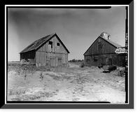 Historic Framed Print, Achmester, Log Granary, Road 429, Route 896 vicinity, Armstrong vicinity, New Castle County, DE,  17-7/8" x 21-7/8"