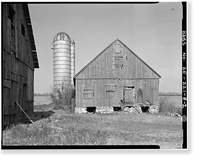 Historic Framed Print, Achmester, Log Granary, Road 429, Route 896 vicinity, Armstrong vicinity, New Castle County, DE - 2,  17-7/8" x 21-7/8"
