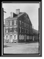 Historic Framed Print, Charles Thomas House, The Strand & Harmony Street, New Castle, New Castle County, DE,  17-7/8" x 21-7/8"