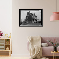 Historic Framed Print, Glebe House, Sixth Street East of Route 9, New Castle, New Castle County, DE,  17-7/8" x 21-7/8"