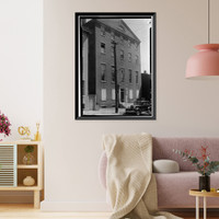 Historic Framed Print, German Hall, 205 East Sixth Street, Wilmington, New Castle County, DE,  17-7/8" x 21-7/8"