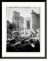 Historic Framed Print, Fa&ccedil;ade, Temple of Jupiter, Baalbek,  17-7/8" x 21-7/8"