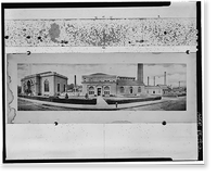Historic Framed Print, Brandywine Pumping Station, Sixteenth & Market Streets, Wilmington, New Castle County, DE - 2,  17-7/8" x 21-7/8"