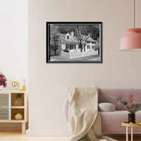 Historic Framed Print, Ship Carpenter's House, Main Street, Bethel, Sussex County, DE,  17-7/8" x 21-7/8"