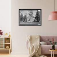 Historic Framed Print, Blackwater Presbyterian Church, State Road 54, Clarksville vicinity, Sussex County, DE - 4,  17-7/8" x 21-7/8"