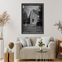 Historic Framed Print, Blackwater Presbyterian Church, State Road 54, Clarksville vicinity, Sussex County, DE - 5,  17-7/8" x 21-7/8"