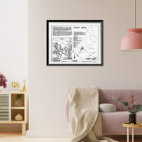 Historic Framed Print, Locust Grove, State Roads 34 & 32, Greenwood vicinity, Sussex County, DE,  17-7/8" x 21-7/8"