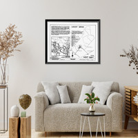 Historic Framed Print, Locust Grove, State Roads 34 & 32, Greenwood vicinity, Sussex County, DE,  17-7/8" x 21-7/8"