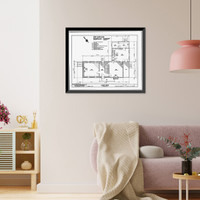 Historic Framed Print, Locust Grove, State Roads 34 & 32, Greenwood vicinity, Sussex County, DE - 3,  17-7/8" x 21-7/8"