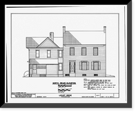 Historic Framed Print, Locust Grove, State Roads 34 & 32, Greenwood vicinity, Sussex County, DE - 7,  17-7/8" x 21-7/8"